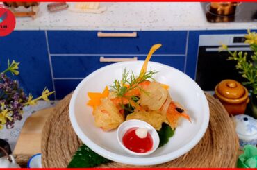 Make shrimp rolls with french fries | The recipe completely new cook shrimp and potatoes | mini food