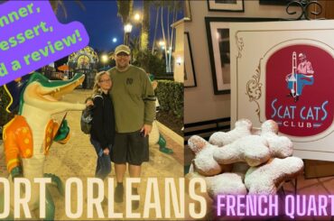 Disney's Port Orleans French Quarter 2022 Dinner at Sassagoula Floatworks & Mickey Beignets | Merch