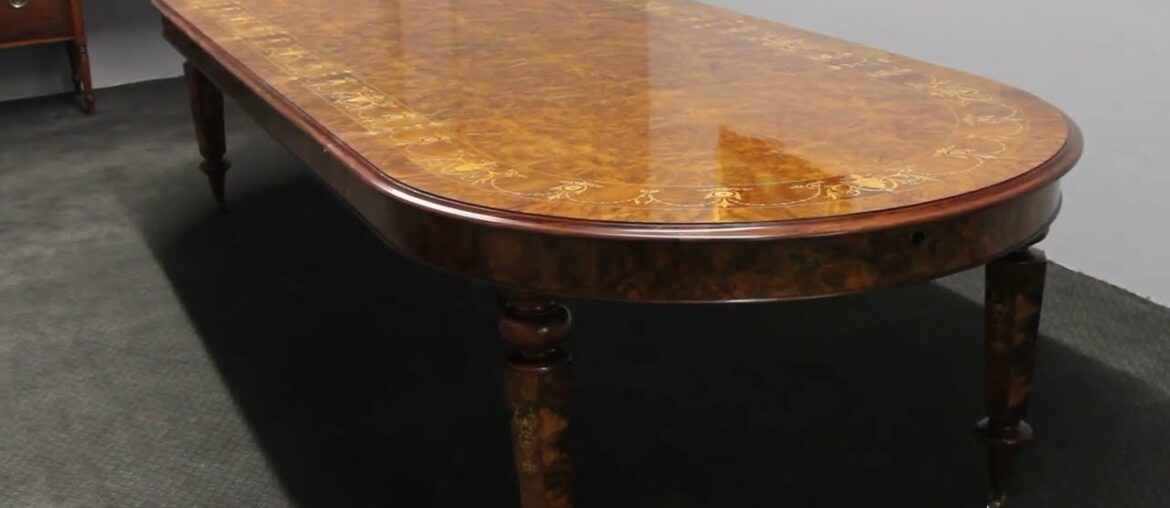 Bespoke Handmade Marquetry Dining Table & 14 Dining Chairs Bespoke Handmade Marquetry Dining Table & 14 Dining Chairs