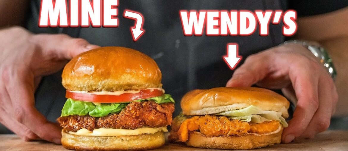 Making The Wendy's Spicy Chicken Sandwich At Home | But Better Making The Wendy's Spicy Chicken Sandwich At Home | But Better