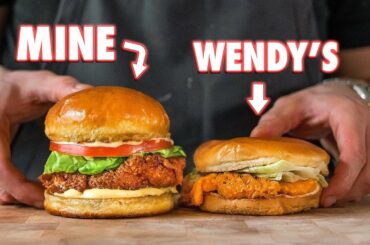 Making The Wendy's Spicy Chicken Sandwich At Home | But Better