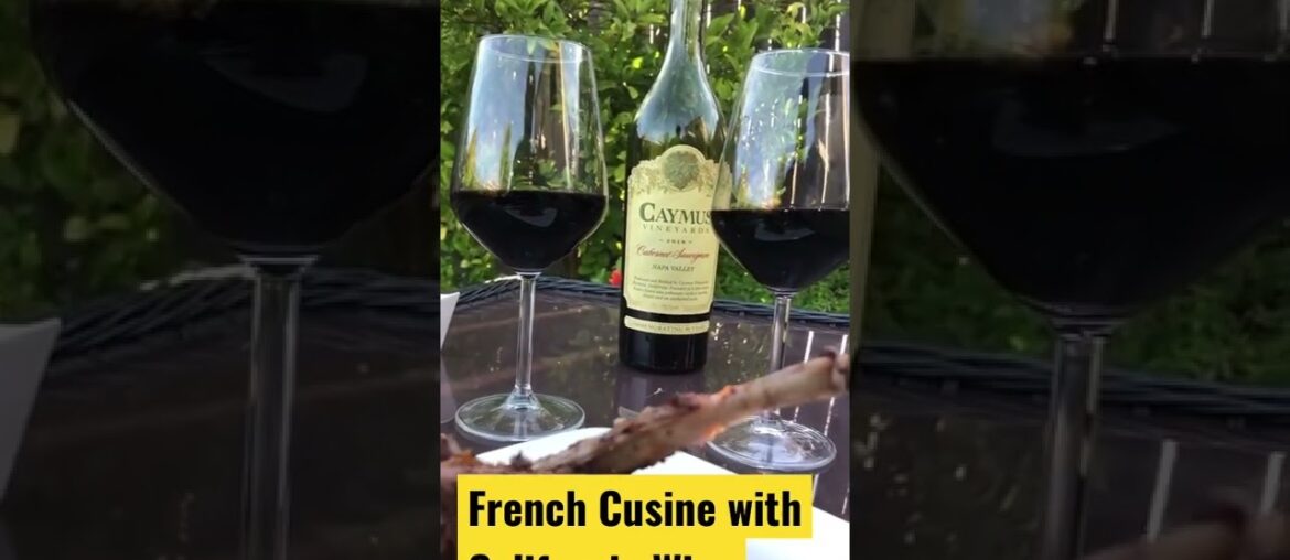 French Dinner with California Napa Valley Wine Caymus