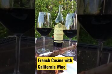 French Dinner with California Napa Valley Wine Caymus