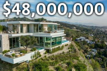 Touring a $48,000,000 LA Hillside Mansion with the BEST VIEWS OF LOS ANGELES