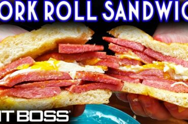 HOW ABOUT SOMETHING DIFFERENT? PORK ROLL (TAYLOR HAM) SANDWICH ON FLAT TOP GRILL! PIT BOSS SIERRA!