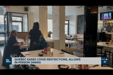 Quebec restaurant dining rooms reopen
