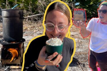 GOURMET & EASY hot chocolate on a tiny wood stove