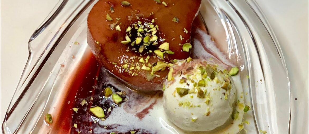 POACHED PEARS IN RED WINE SAUCE | EASY DESSERT | Tingling Palette | Shruti Murdeshwar