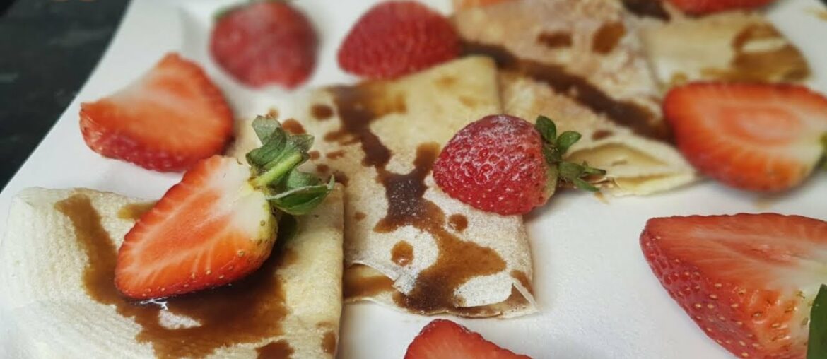 Crepe Recipe Without Egg | French Style Crepe | French Style Dessert | Eggless Crepe Recipe