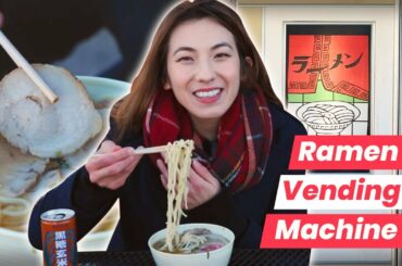Eating Only Vending Machine Japanese Food in Tokyo!