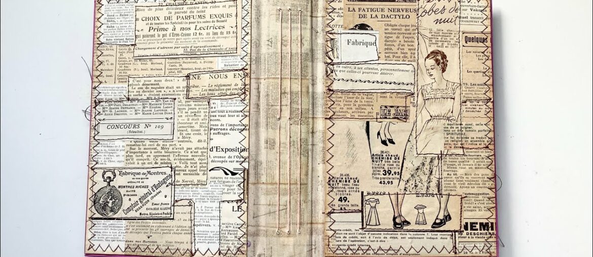 Vintage French collage journal Vintage French collage journal