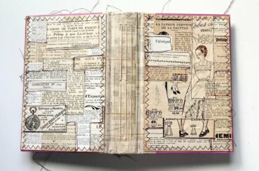 Vintage French collage journal