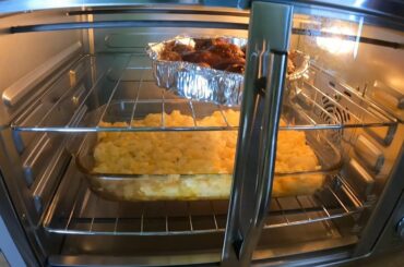 Elite Gourmet ETO4510BMDouble French Door 4-Control Knobs Countertop Convection Toaster Oven