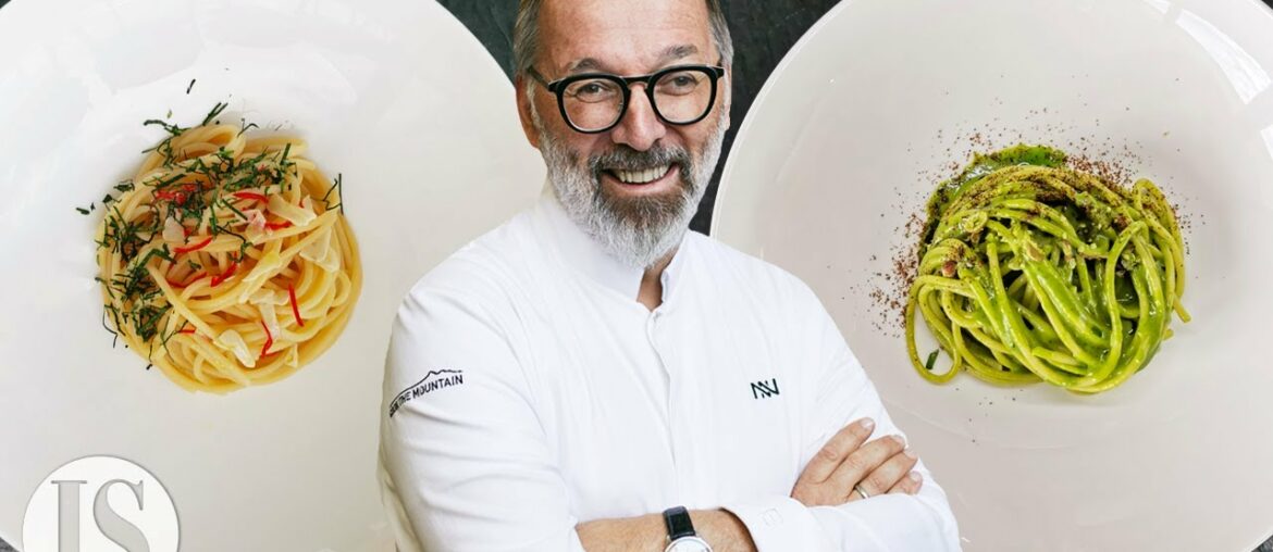 Aglio e olio: originale vs. gourmet con Norbert Niederkofler*** – AlpiNN Aglio e olio: originale vs. gourmet con Norbert Niederkofler*** - AlpiNN