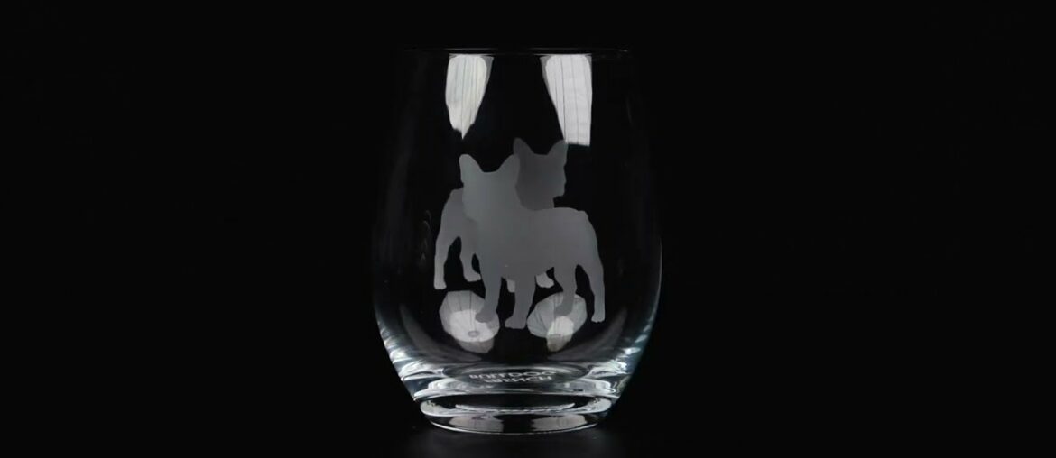 French Bulldog Stemless Wine Glasses