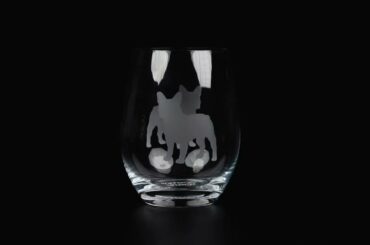 French Bulldog Stemless Wine Glasses