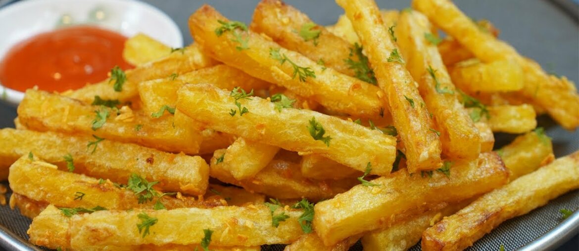 Crispy French fries with Garlic Butter :: Potato Recipes Crispy French fries with Garlic Butter :: Potato Recipes