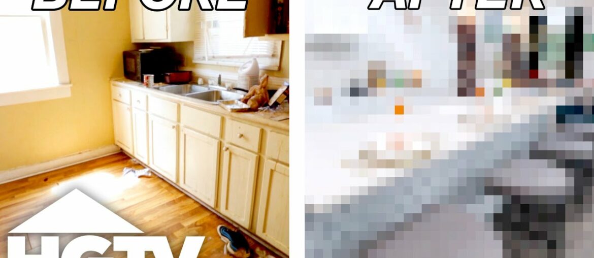 Giant Quartz Island Added To Kitchen Remodel | Good Bones | HGTV