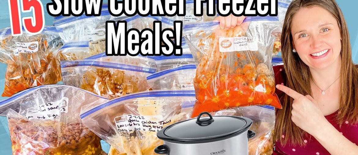 15 DUMP & GO Slow Cooker Freezer Meals! | Quick and EASY Tasty Crockpot Recipes | Julia Pacheco