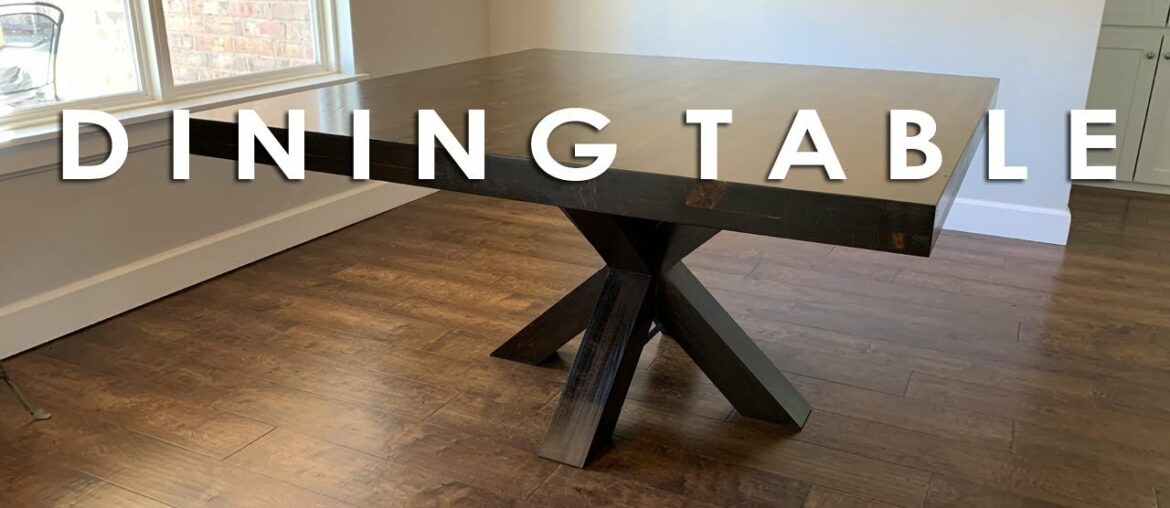 Making a Square Alder Dining Table With Intersecting "X" Base. Making a Square Alder Dining Table With Intersecting "X" Base.