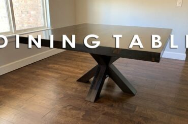 Making a Square Alder Dining Table With Intersecting "X" Base.