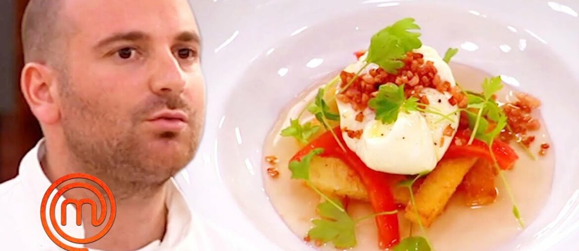 How To Make a Poached Egg Salad with Tomato Tea | MasterChef Australia | MasterChef World