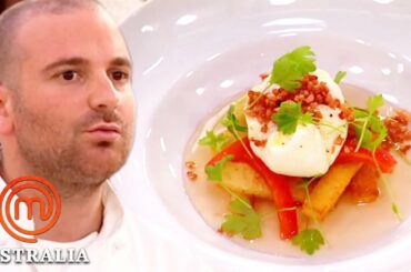 How To Make a Poached Egg Salad with Tomato Tea | MasterChef Australia | MasterChef World