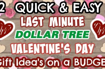 2 QUICK & EASY LAST MINUTE Dollar Tree VALENTINE'S DAY Gift Ideas on a BUDGET