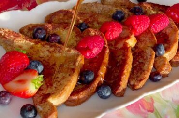 This classic French Toast recipe is Easy, uses simple pantry ingredients! Nonushta tayyorlash GRENKI