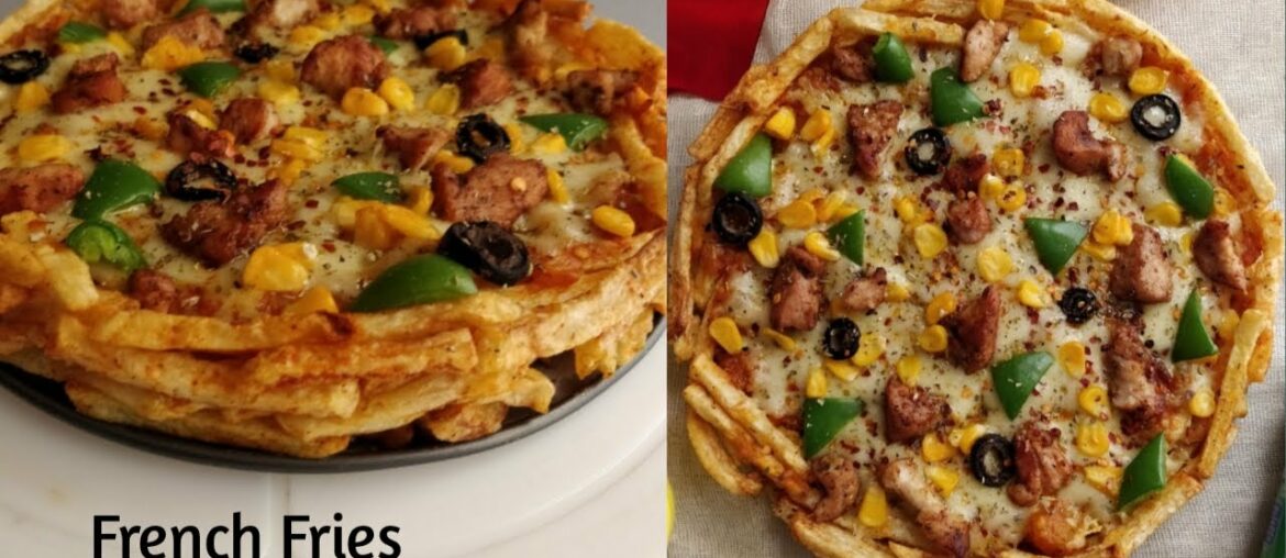 French Fries Pizza Recipe | Fries Pizza | Loaded Pizza Fries | French Fries Pizza by Cook With Tabu