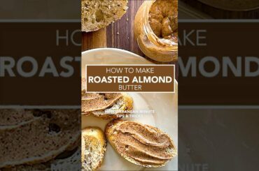 How to Make ALMOND BUTTER in a FOOD PROCESSOR. SIMPLE & EASY! Another Mediterranean Minute #shorts