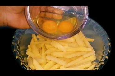 Crispy egg french fries / simple & tasty / Julus recipes