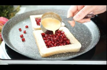 Sweet Pomegranate Toast Recipe | French Toast | Easy to make | 3 Minute Recipe