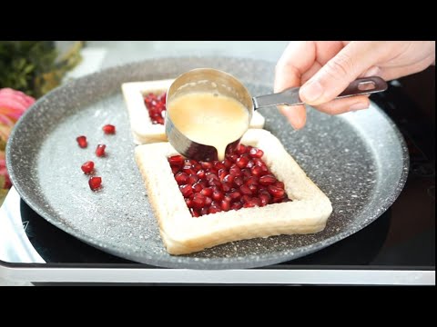 Sweet Pomegranate Toast Recipe | French Toast | Easy to make | 3 Minute Recipe Sweet Pomegranate Toast Recipe | French Toast | Easy to make | 3 Minute Recipe