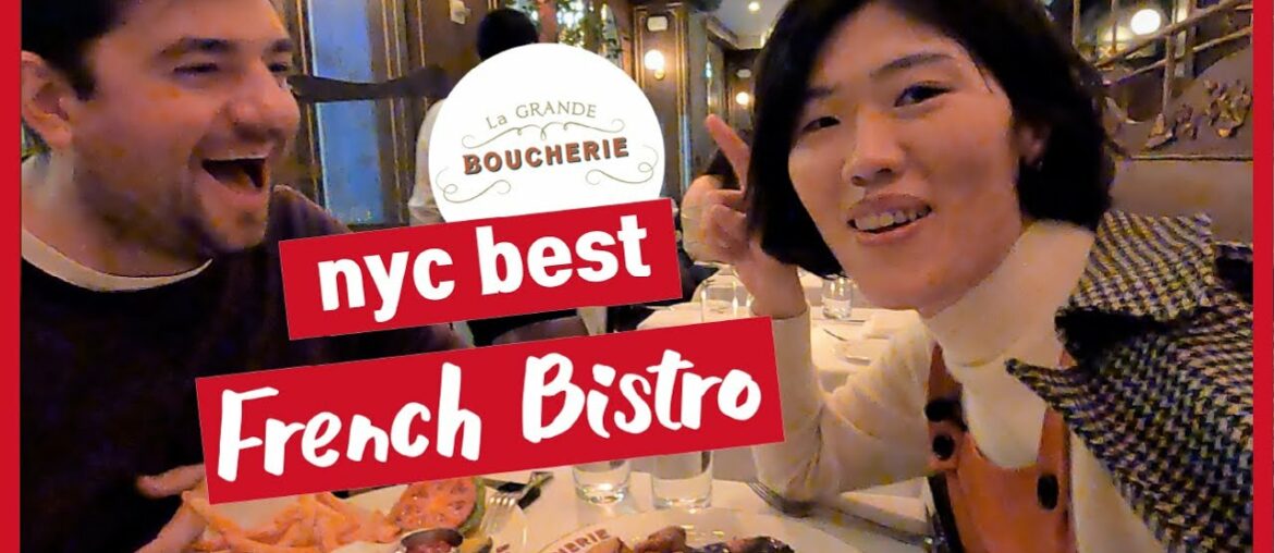 NYC French Restaurant for Dryaged steak burger - La Grande Boucherie (Date Night NYC)