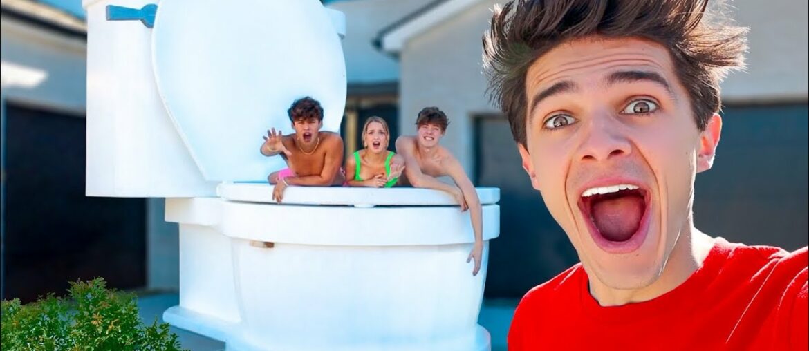 LAST TO LEAVE GIANT TOILET WINS $10,000!!