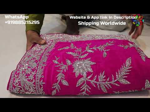 AR-1228 "The French Rose" Premium Wedding Wear||Pure Crape Fabric||Crystals||Zardozi||Dabka Work AR-1228 "The French Rose" Premium Wedding Wear||Pure Crape Fabric||Crystals||Zardozi||Dabka Work