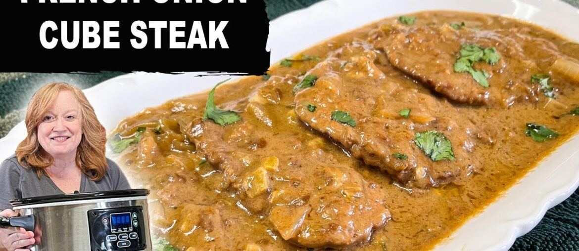Crockpot FRENCH ONION CUBE STEAK, A Slow Cooker Cube Steak Recipe, Dinner Ideas Crockpot FRENCH ONION CUBE STEAK, A Slow Cooker Cube Steak Recipe, Dinner Ideas