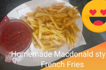 Homemade Macdonald style French Fries recipe|ghar hi bnao French Fries|#French Fries #deep di duniya