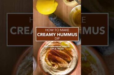 How to Make HUMMUS in a BLENDER. SUPER EASY & EXTRA FLUFFY! Another Mediterranean Minute #shorts