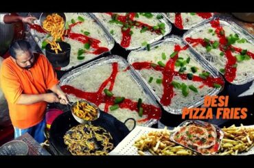 North Karachi Pizza Fries By Road Kitchen l French Fries Commercial Recipe | Street Food Karachi