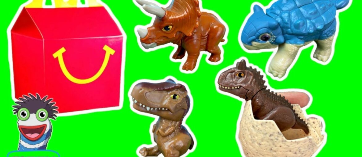 Fizzy Learns About Dinosaurs with Jurassic Park Happy Meal | Educational Videos For Kids