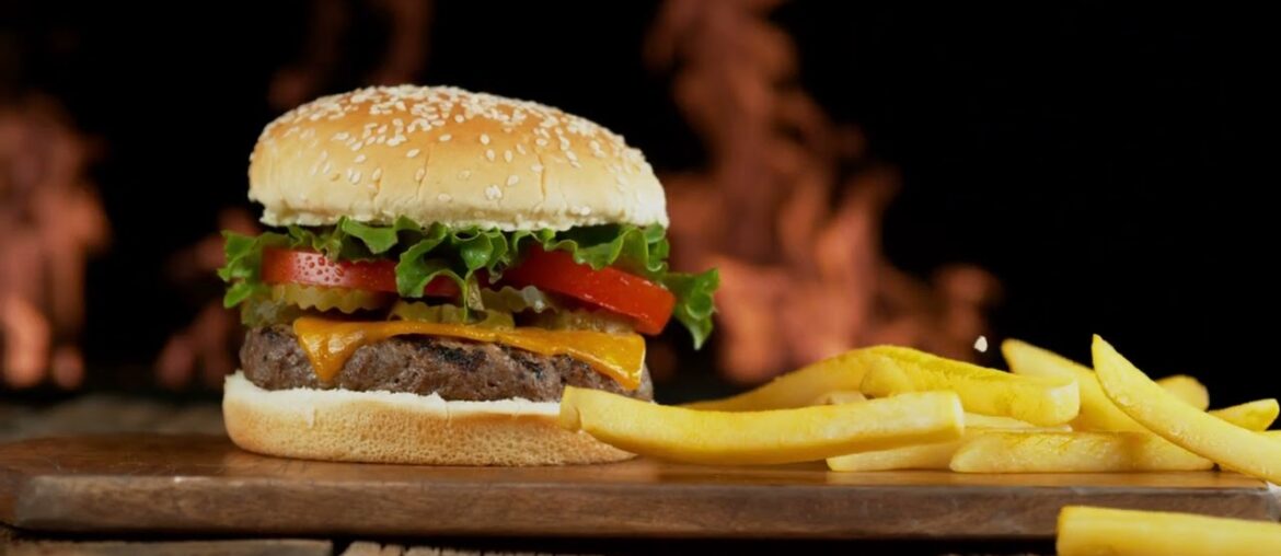 HAMBURGER FIRE MEAT FRENCH FRIES 4K HAMBURGER FIRE MEAT FRENCH FRIES 4K