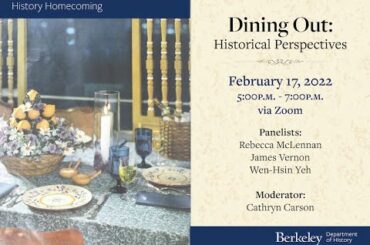 History Homecoming 2022 - Dining Out: Historical Perspectives