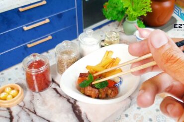 The Best Shaking Beef French fries / How To Make Miniture Beef French Fries Recipes / Miniature Food