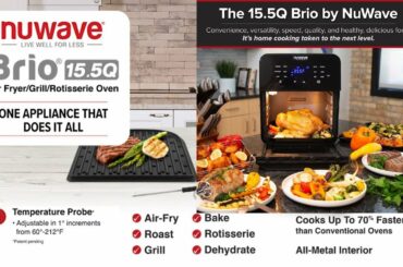 Air Fryer + Grill, Smart NuWave Brio, Large Capacity