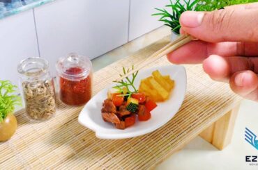 How To Cook Miniature Beef rattles french fries / Easy Shaking Beef Recipe / Miniature Cooking