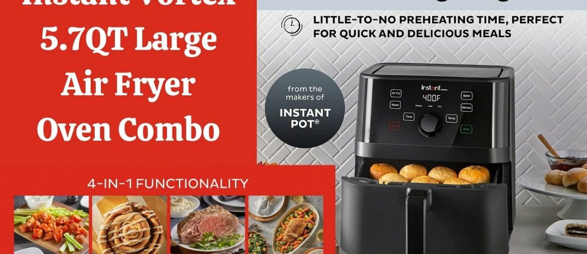 Air Fryer Oven Combo,Instant Vortex,Smart Cooking Programs Air Fryer Oven Combo,Instant Vortex,Smart Cooking Programs