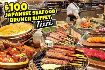 $100 JAPANESE SEAFOOD BRUNCH BUFFET! Truffle HOTPOT & Wagyu DUMPLINGS | BEST ALL YOU CAN EAT!