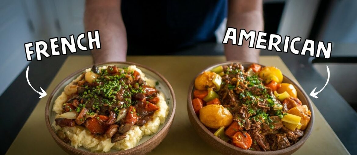 American Pot Roast vs. French Boeuf Bourguignon | Battle of the Bites